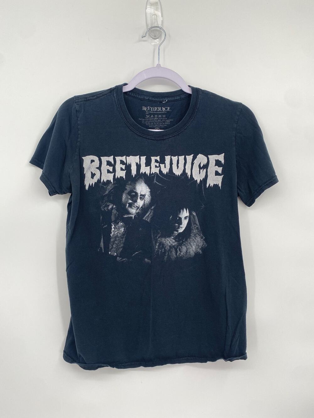 Beetlejuice Movie Black Short Sleeve T-shirt Halloween Men's Small